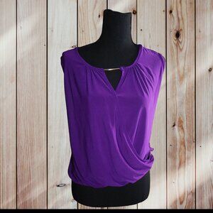 Candid Soul, Sleeveless Blouse, Loose fit, Matte Jersey Knit, Small, Purple